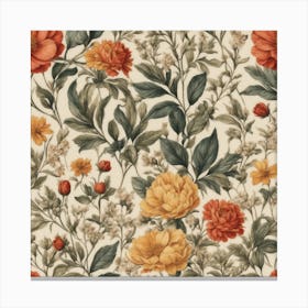 Floral Wallpaper Canvas Print