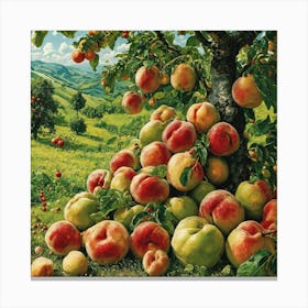 Peach Tree Canvas Print