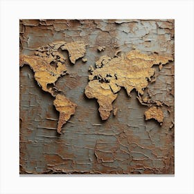 World Map Art 26 Canvas Print