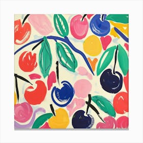 Summer Cherries Painting Matisse Style 11 Canvas Print