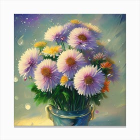 Aster Flowers 9 Canvas Print