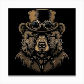 Steampunk Bear 40 Canvas Print