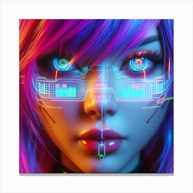 Futuristic Girl Canvas Print