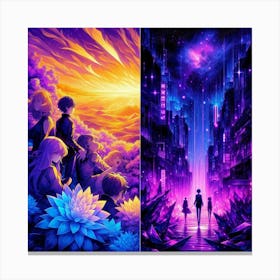 Anime Painting Canvas Print