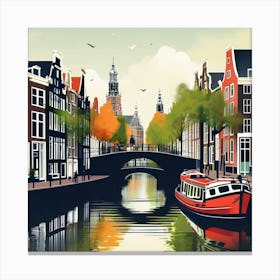 Amsterdam city canvas 1 Canvas Print