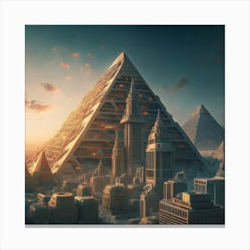 Pyramid City 3 Canvas Print