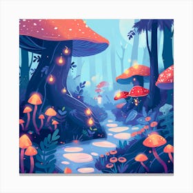 Mushroom Forest 4 Canvas Print