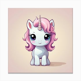 Cute Unicorn 487 Canvas Print