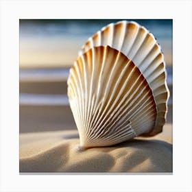 Seashell On The Beach 3 Canvas Print