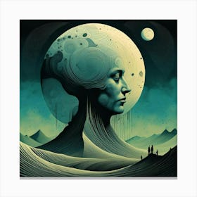 Moonhead Canvas Print