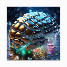 3d Rendering Of A Brain 7 Canvas Print