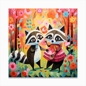 Mexican Raccoons Canvas Print