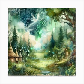 Fairy House In The Forest Canvas Print