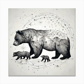 Bear Family Canvas Print