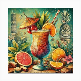 Tiki Cocktail 3 Canvas Print