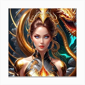 Dragon Girl dgh Canvas Print