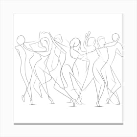Dancers Line Art 3 Canvas Print