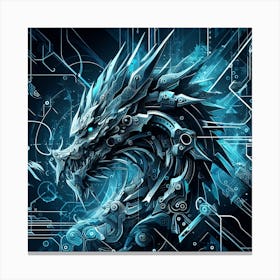 Robot Dragon Canvas Print