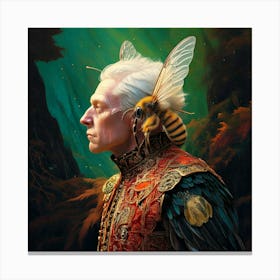 Firefly Surrealistic, Realistic, Painting, Bee, Human, Hybrid, Royal, Portrait, Side View, Fantasy, (11) Canvas Print