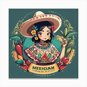 Mexican Girl 76 Canvas Print