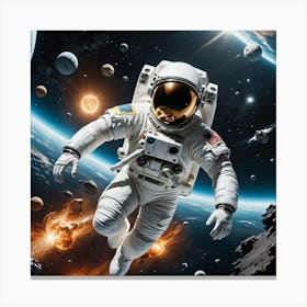 Beyond the Horizon: An Astronaut's Journey Canvas Print