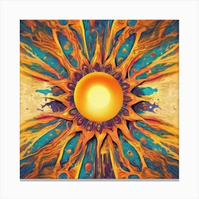 An Abstract Sun One Art 9 Canvas Print