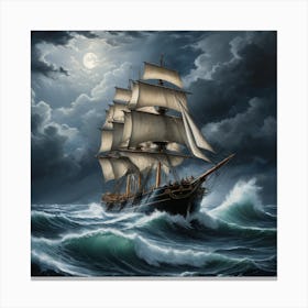 moody seas 5 Canvas Print