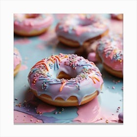 Donuts With Sprinkles Canvas Print