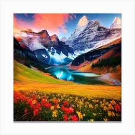 Sunset In The Mountains 13 Canvas Print