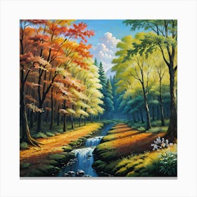 Autumn In The Forest Canvas Print