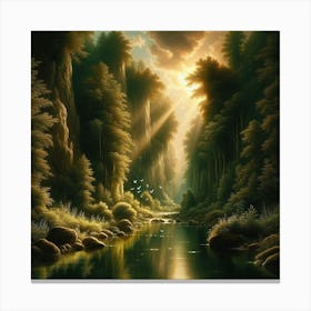 River In The Forest 2 Canvas Print