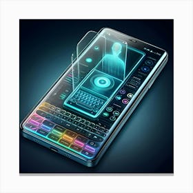 A Design Of A Next Level Mobile Phone 3 Canvas Print