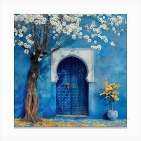 Blue Door In Morocco 10 Canvas Print