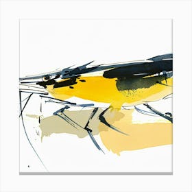 Yellow And Black Shrimp Canvas Print