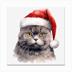 Santa Claus Cat 15 Canvas Print