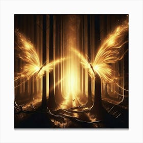 Fairy Wings In The Forest Canvas Print