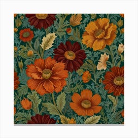 Floral Pattern Flower Canvas Print