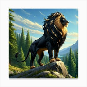 Lion Of The Forest 3 Canvas Print