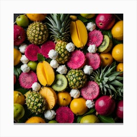 Tropical Fruit Platter Canvas Print