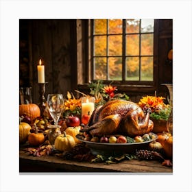 Thanksgiving Table 4 Canvas Print