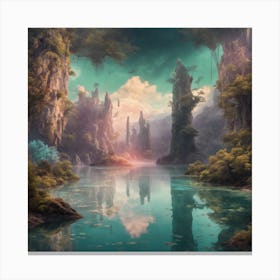 Fantasy Landscape Painting Canvas Print