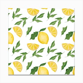 Lemon Pattern Canvas Print