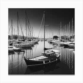 Black And White Marina 1 Canvas Print