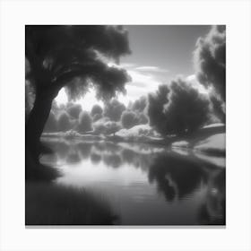 Black And White Painting 8 Canvas Print