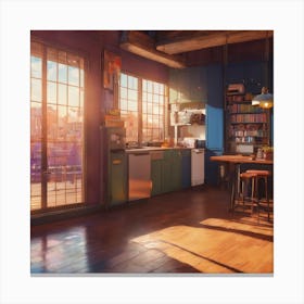 Kitchen Scene Canvas Print