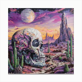 Skull In The Desert 6 Canvas Print