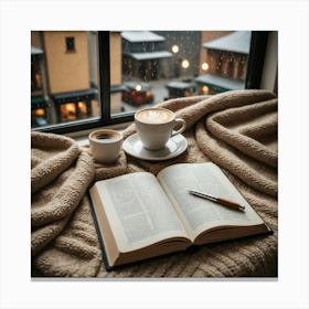 Coffee And Book 18 Canvas Print