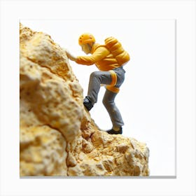 Climber Climbing A Rock Canvas Print