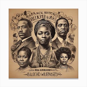 Black History Month Poster Canvas Print
