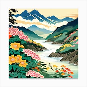 Japanese Landscape Painting Canvas Print